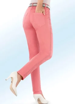 Discount ASCARI Edel-Jeans mit Zierband und Strasssteinen FLAMINGO