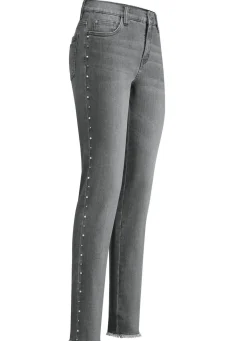 Sale BADER Edel-Jeans mit tollen Zierperlen ANTHRAZIT