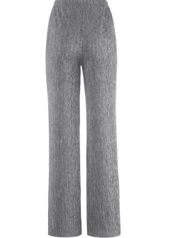 New KLAUS MODELLE MADE IN GERMANY Edel schimmernde Hose SILBERGRAU