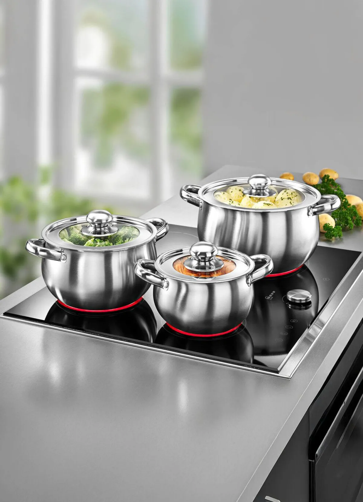 Clearance BADER -Topfset 6-teilig EDELSTAHL