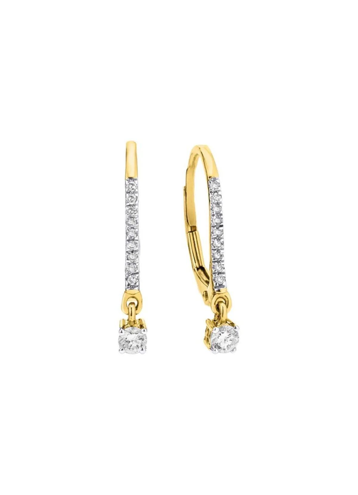 Hot BADER Edle Ohrringe mit 2 Brillanten und 18 Diamanten