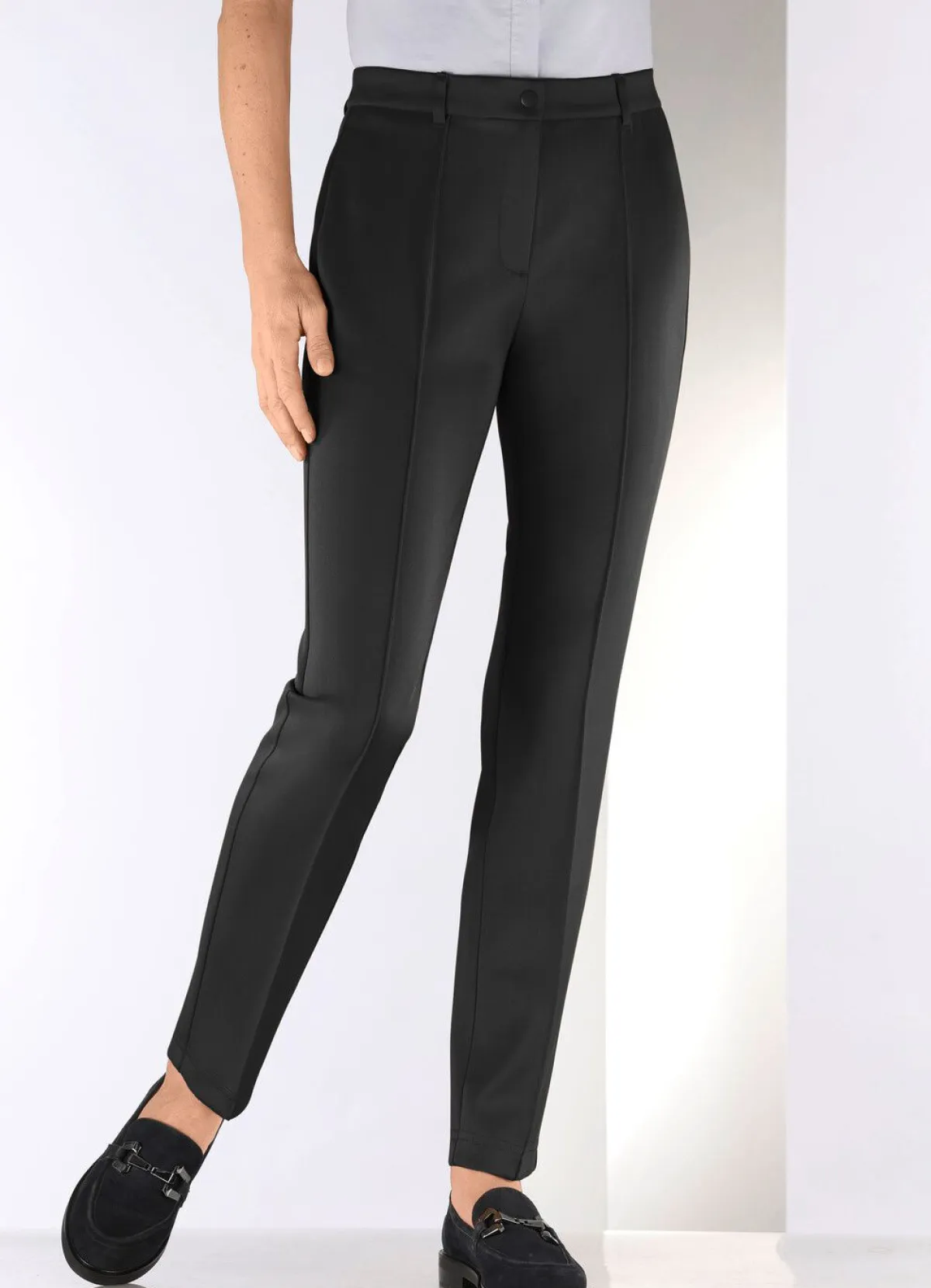 Sale BADER Edle schimmernde Hose SCHWARZ