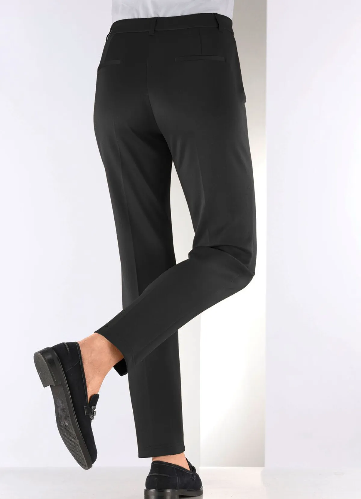 Sale BADER Edle schimmernde Hose SCHWARZ