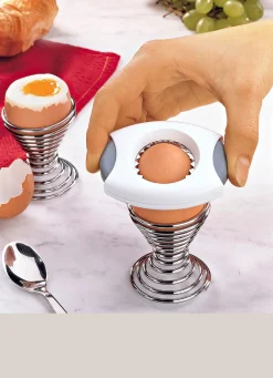 Hot BADER Ei-Köpfer-Set, 2-teilig WEISS-GELB