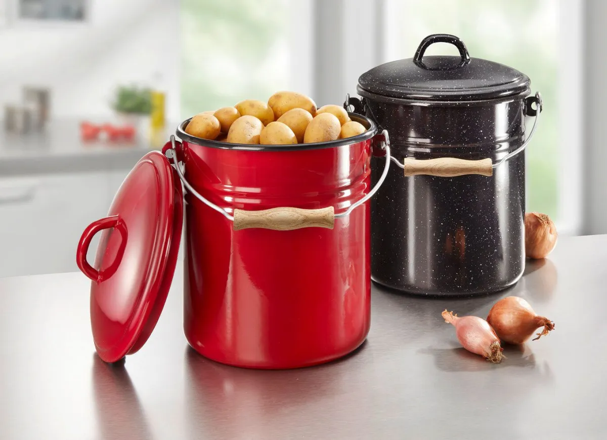 Hot BADER Eimer aus hochwertiger Emaille