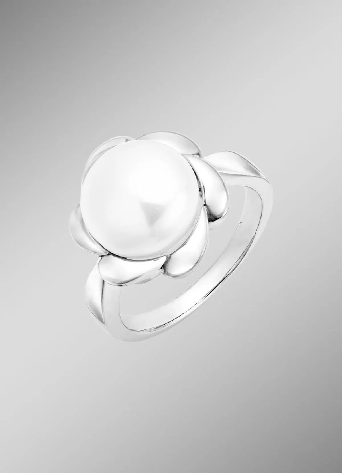 Clearance BADER Ein blühender Blickfang – Damenring aus Silber mit Blumendesign