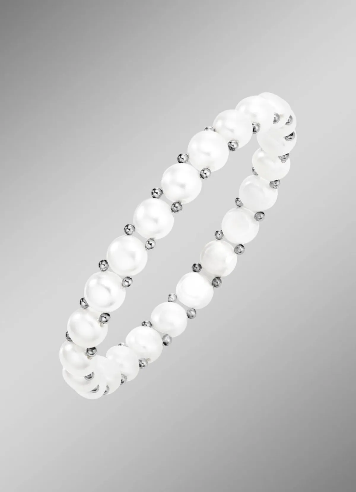 Discount BADER Elastisches Armband mit Süßwasser-Zuchtperlen
