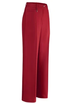 Clearance KLAUS MODELLE MADE IN GERMANY Elegante Hose mit apartem Zieranhänger ROT