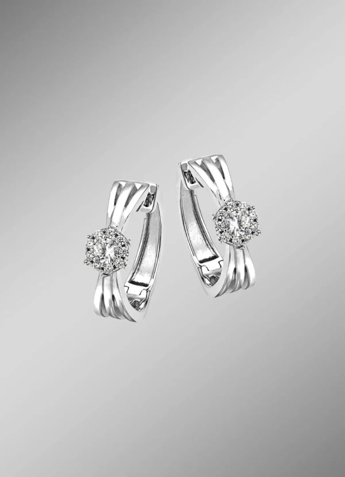Sale BADER Elegante Creolen mit synth. Zirkonia