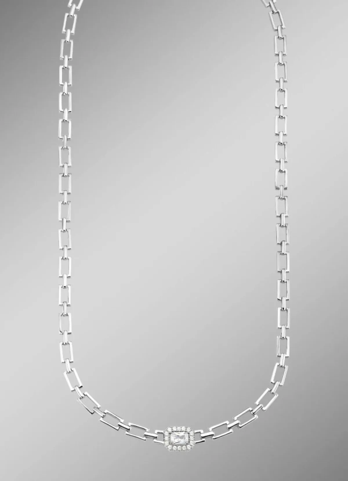 Outlet BADER Elegante Halskette mit synth. Zirkonia