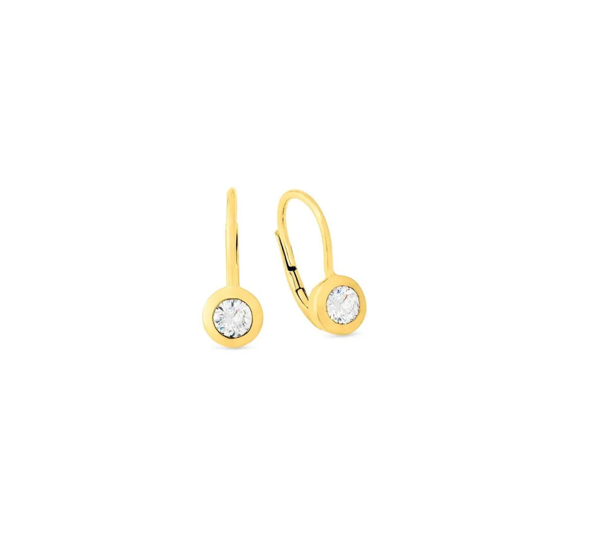 Hot BADER Elegante Ohrringe in Gelbgold mit Brillant