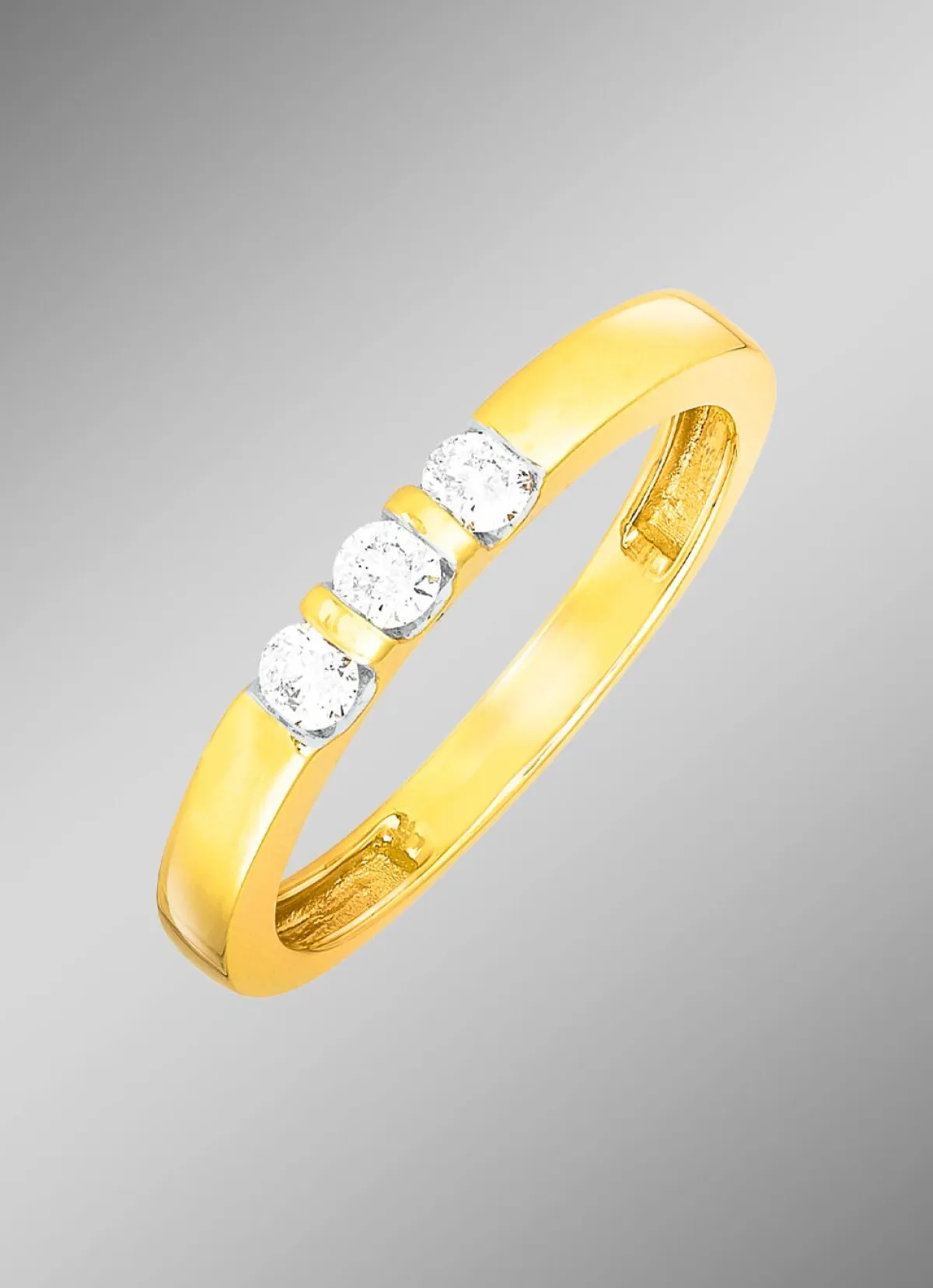 Outlet BADER Eleganter Damenring mit 3 Brillanten