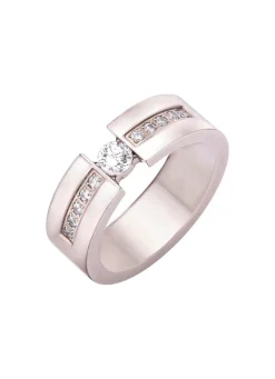 New BADER Eleganter Damenring mit synth. Zirkonia