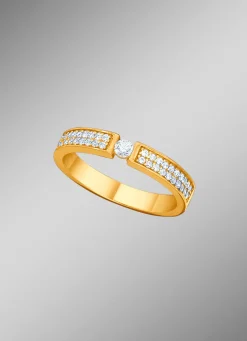 Hot BADER Eleganter Damenring mit synth. Zirkonia
