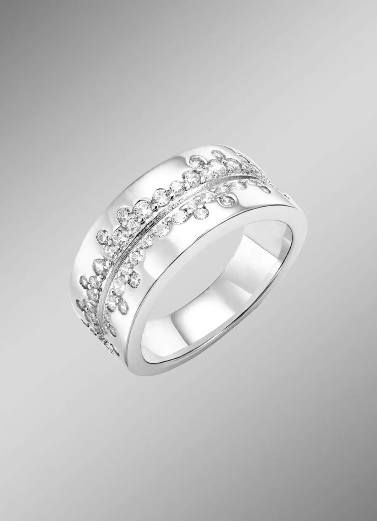 Best BADER Eleganter Damenring mit synth. Zirkonia
