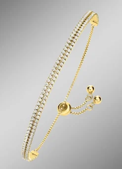 Clearance BADER Elegantes doppelreihiges Armband mit synth. Zirkonia