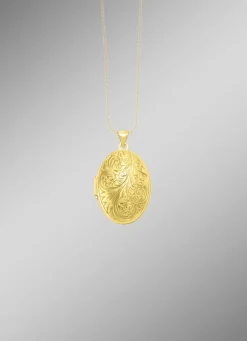 Hot BADER Elegantes, vergoldetes Medaillon aus Silber 925/- fein