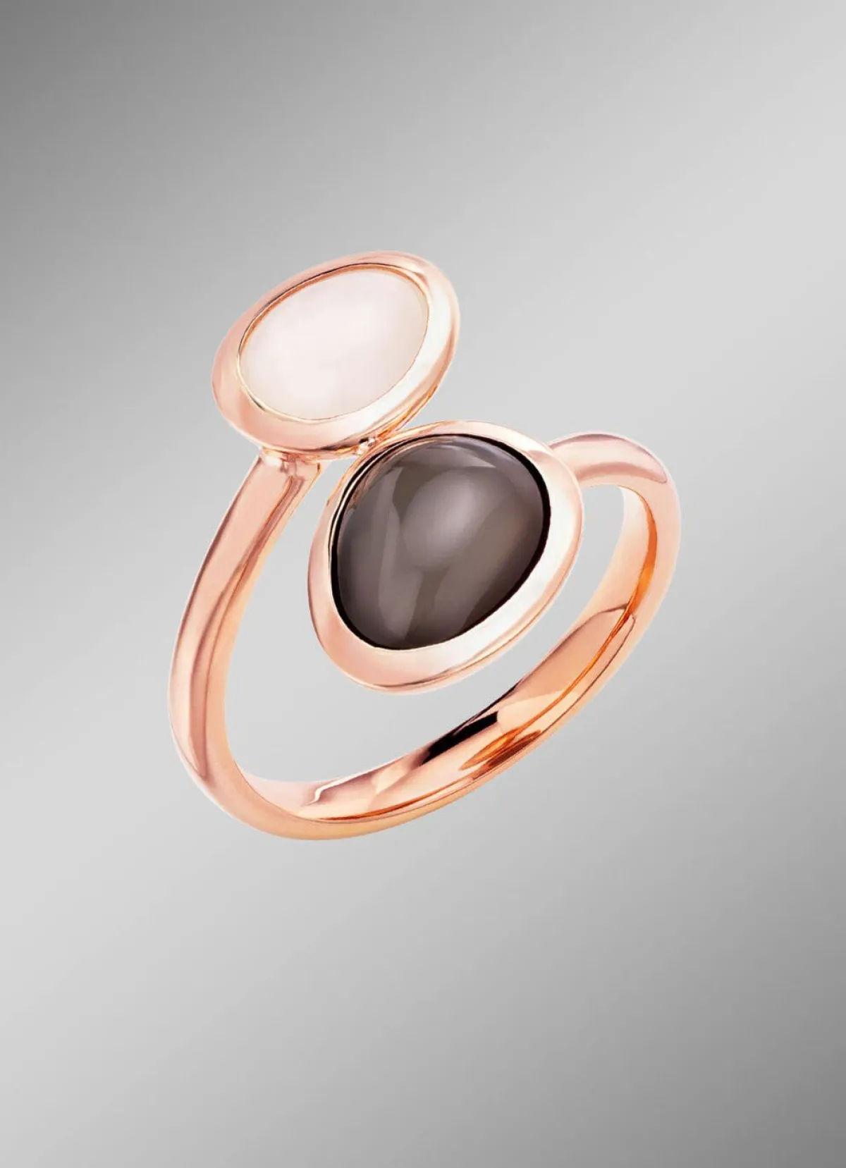 Hot BADER Eleganz in Roségold – Damenring mit echtem Mondstein