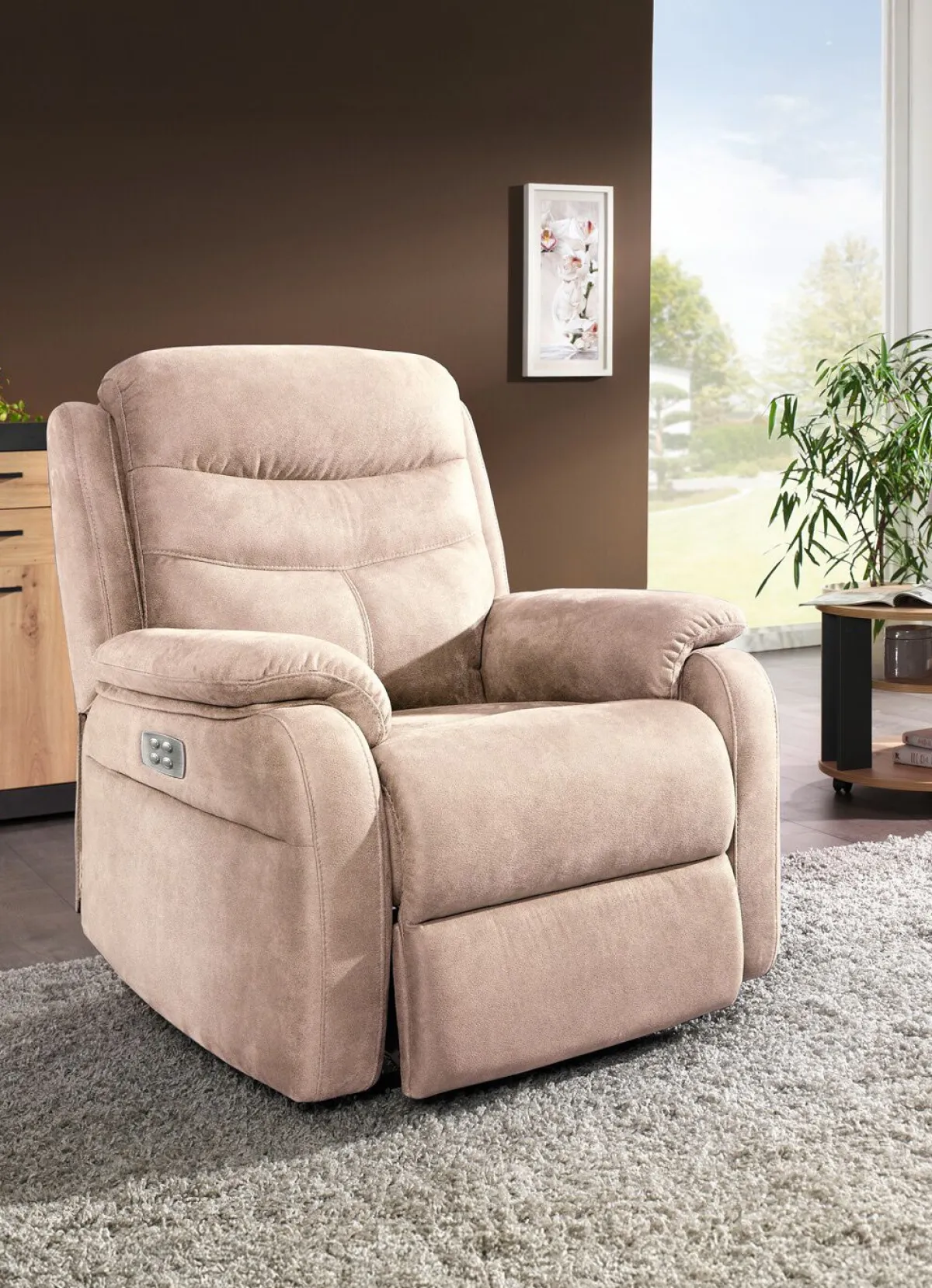 Sale BADER Elektrisch verstellbarer TV-Sessel mit Motor und Aufstehhilfe BEIGE