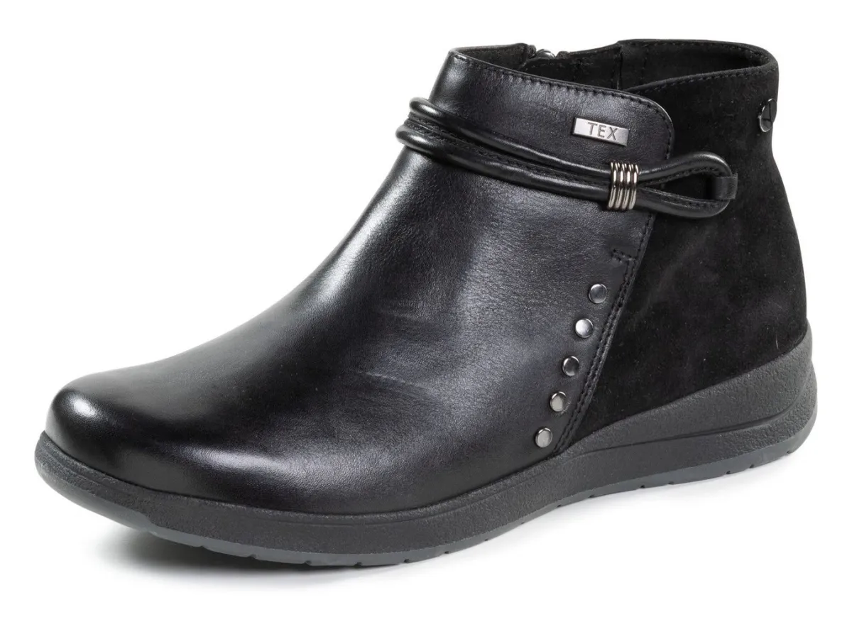 Discount ELENA EDEN , atmungsaktive Damen-Boots, Weite H, mit herausnehmbarem Fußbett SCHWARZ