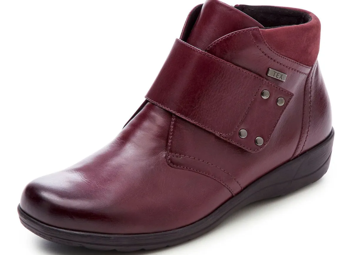 New ELENA EDEN , atmungsaktive Damen-Boots, Weite H, mit Reißverschluss BORDEAUX
