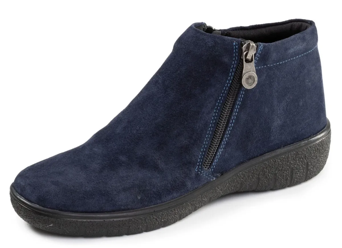 Clearance ELENA EDEN , bequeme Damen-Boots, Weite G, mit herausnehmbarem Fußbett MARINE