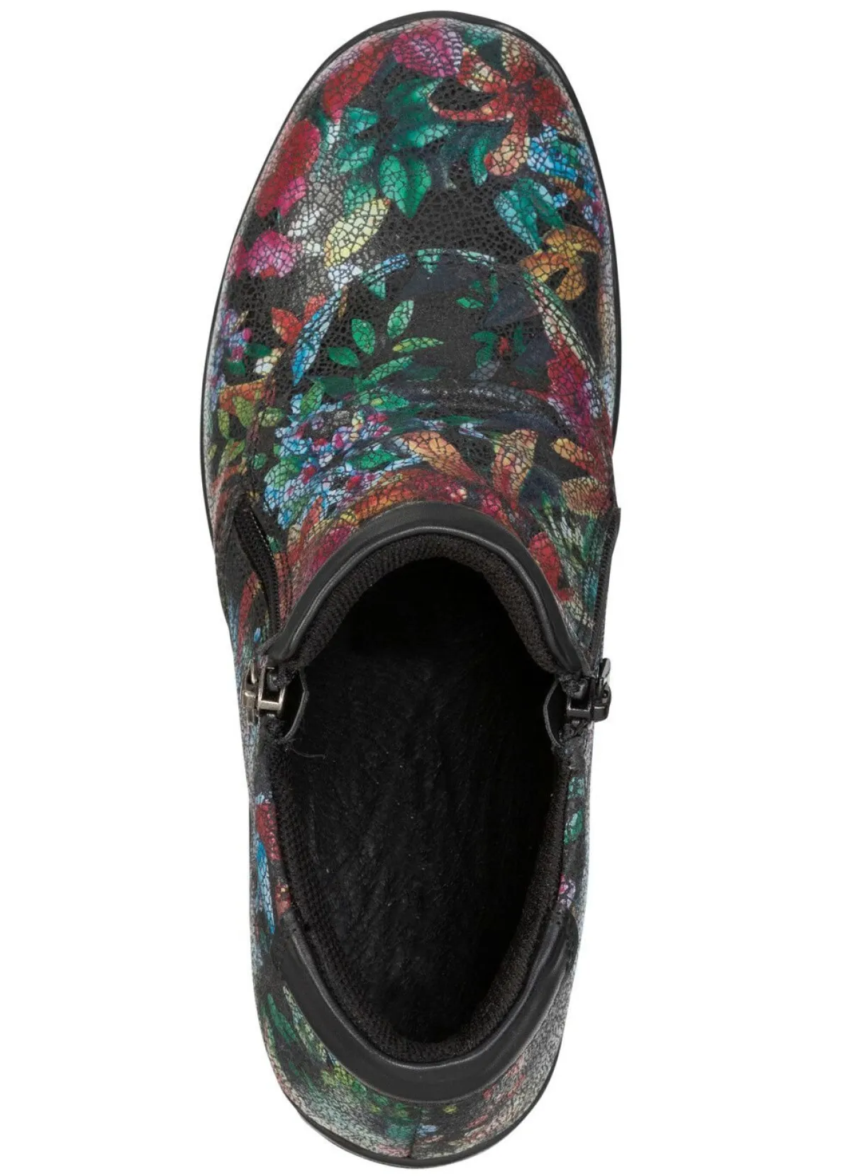 Discount ELENA EDEN , bequeme Damen-Boots, Weite H, mit herausnehmbarem Fußbett SCHWARZ-BUNT