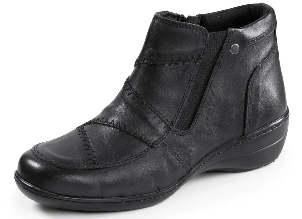 Sale ELENA EDEN , bequeme Damen-Boots, Weite H, mit herausnehmbarem Fußbett SCHWARZ