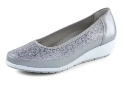Online ELENA EDEN , bequeme Damen-Ballerinas, Weite G, mit herausnehmbarem Fußbett SILBERGRAU