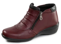 Online ELENA EDEN , bequeme Damen-Boots, Weite H, mit herausnehmbarem Fußbett BURGUND-SCHWARZ