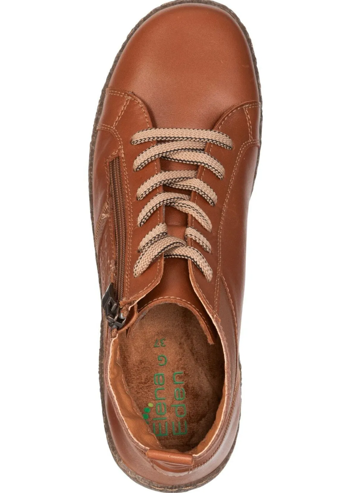 Discount ELENA EDEN , bequeme Damen-Boots, Weite G, mit herausnehmbarem Fußbett COGNAC