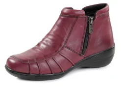Outlet ELENA EDEN , bequeme Damen-Boots, Weite H, mit herausnehmbarem Fußbett BURGUND