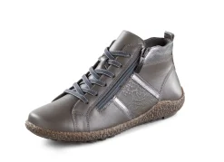 New ELENA EDEN , bequeme Damen-Boots, Weite G, mit herausnehmbarem Fußbett GRAU-ALTSILBER