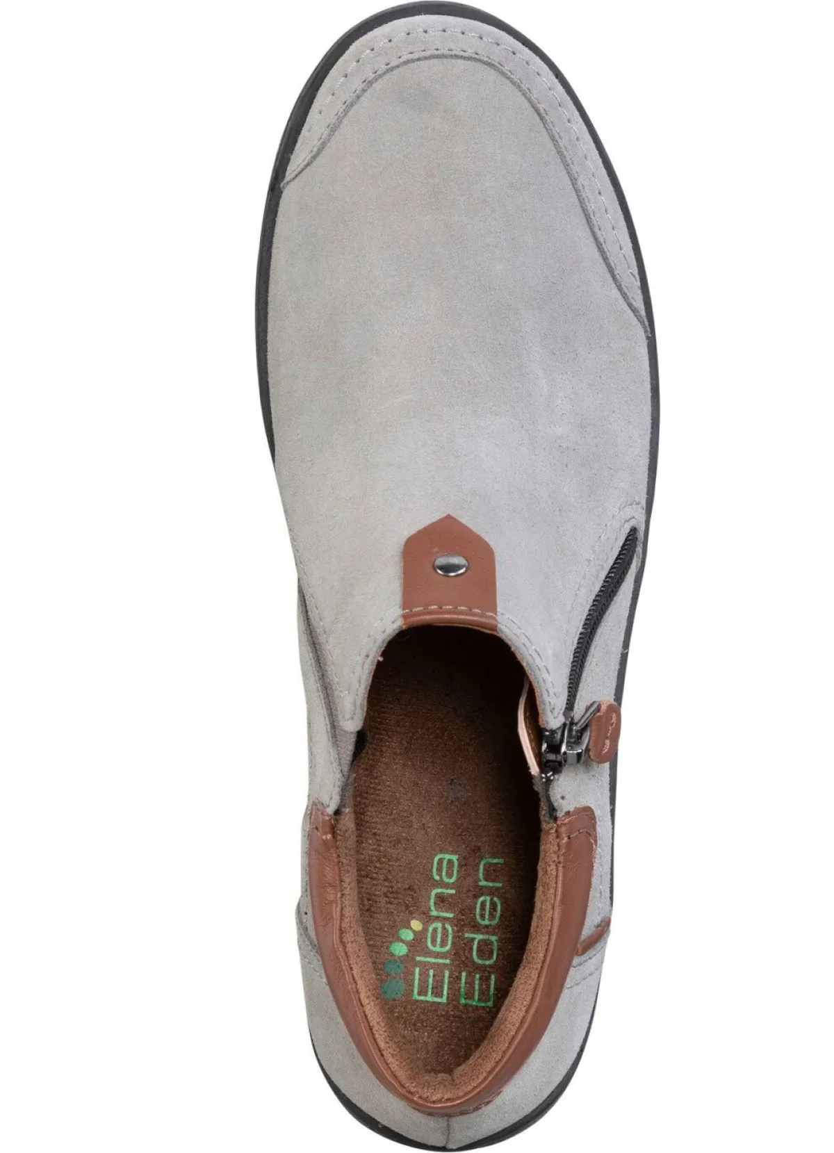 Outlet ELENA EDEN , bequeme Damen-Boots, Weite H, mit herausnehmbarem Fußbett GRAU