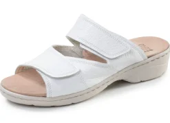 Clearance ELENA EDEN , bequeme Damen-Pantoletten, Weite H, mit herausnehmbarem Fußbett WEISS