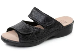 Clearance ELENA EDEN , bequeme Damen-Pantoletten, Weite H, mit herausnehmbarem Fußbett SCHWARZ