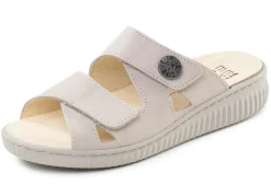 Hot ELENA EDEN , bequeme Damen-Pantoletten, Weite H, mit herausnehmbarem Fußbett BEIGE