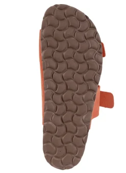 Discount BADER ELENA EDEN, bequeme Damen-Pantoletten, Weite H, aus Leder ORANGE