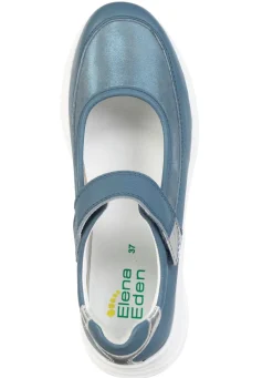 Clearance ELENA EDEN , bequeme Damen-Spangenschuhe, Weite H, mit herausnehmbarem Fußbett JEANS