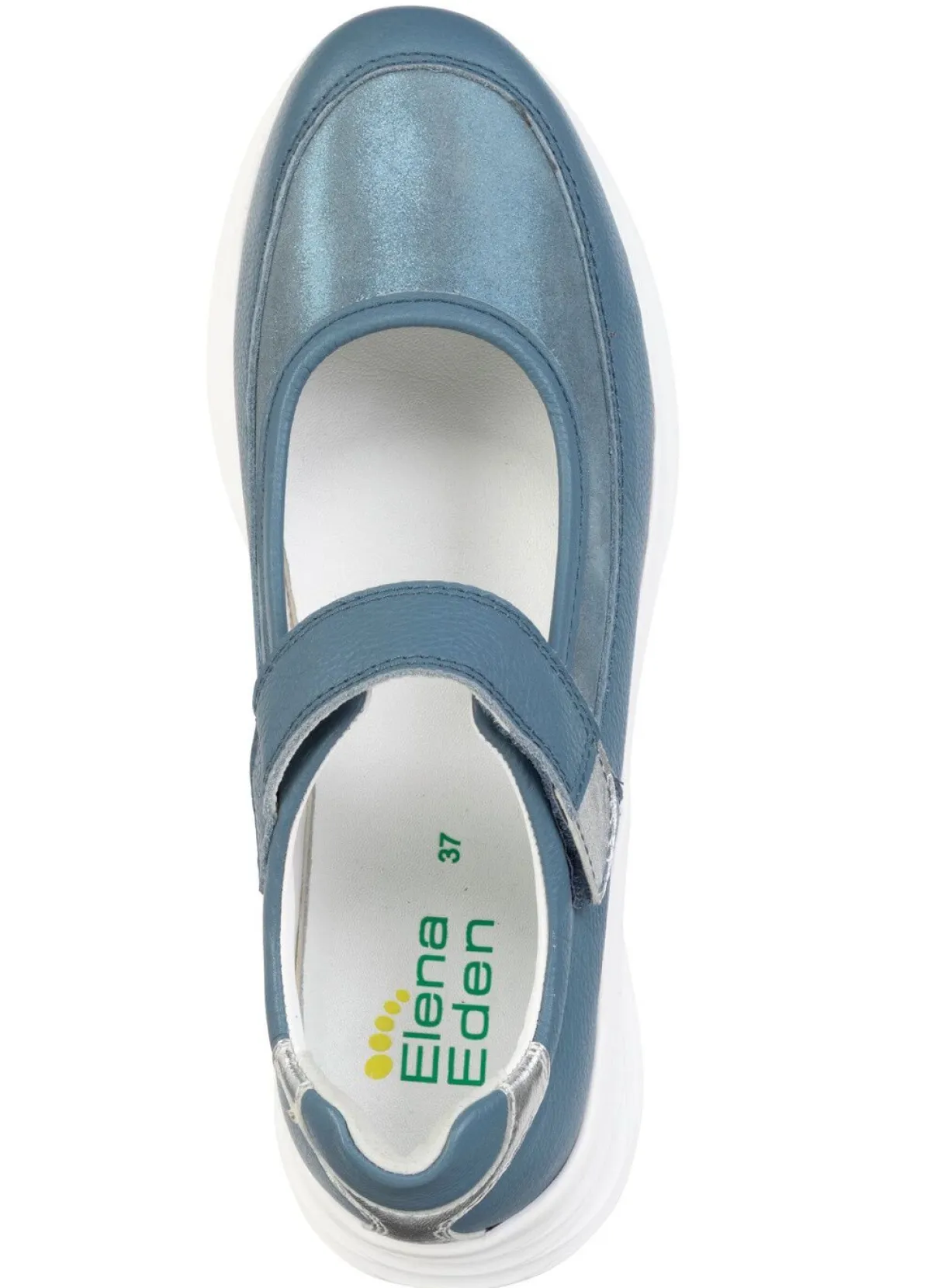 Clearance ELENA EDEN , bequeme Damen-Spangenschuhe, Weite H, mit herausnehmbarem Fußbett JEANS