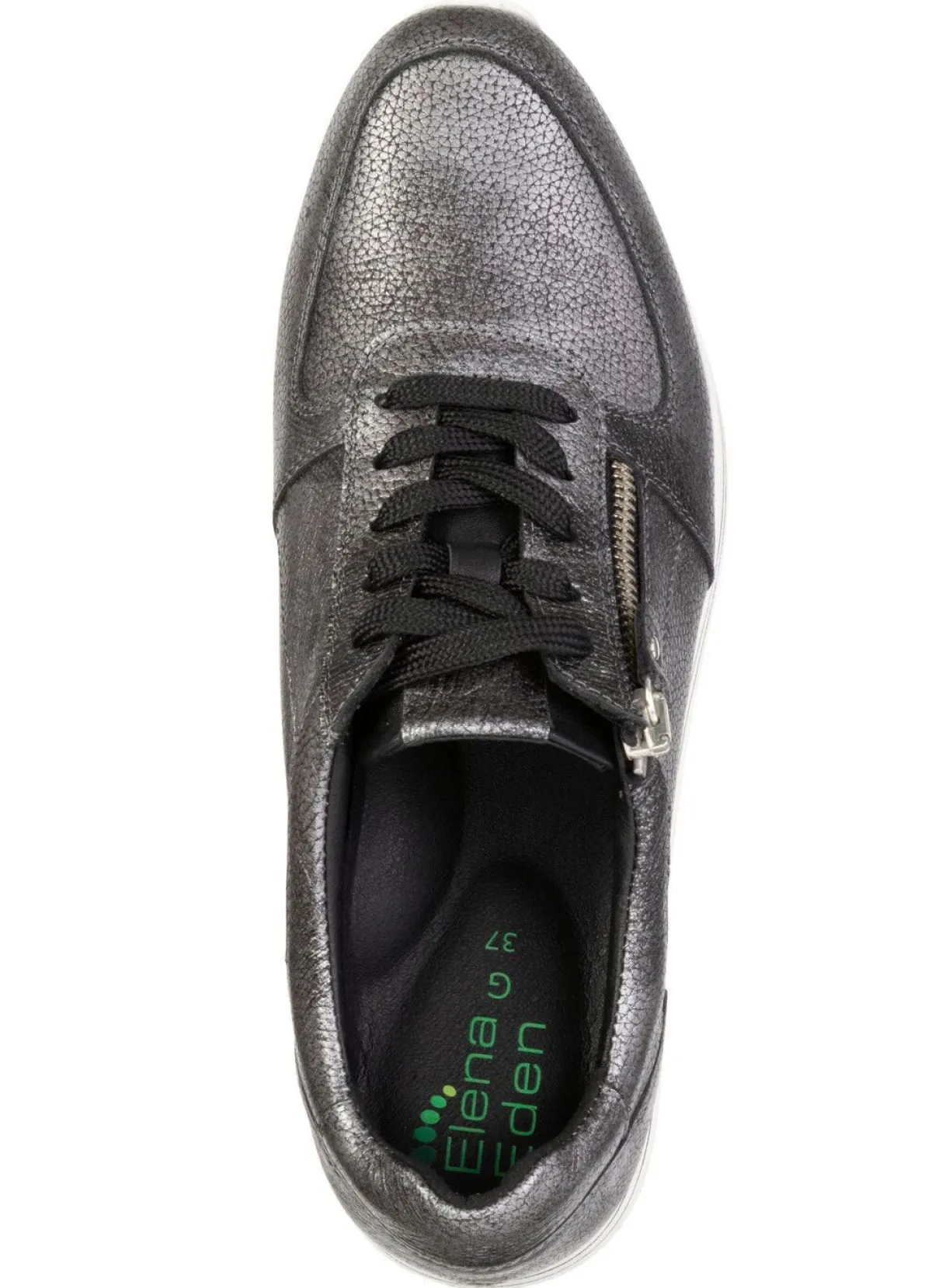 Hot ELENA EDEN , bequeme Damen-Sneaker, Weite G, mit herausnehmbarem Fußbett ALTSILBER