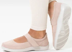 ELENA EDEN , bequeme Damen-Slipper, Weite H, mit herausnehmbarem Fußbett SAND