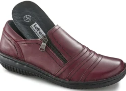 Hot ELENA EDEN , bequeme Damen-Slipper, Weite G, mit herausnehmbarem Fußbett BURGUND