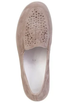 Outlet ELENA EDEN , bequeme Damen-Slipper, Weite H, mit herausnehmbarem Fußbett TAUPE
