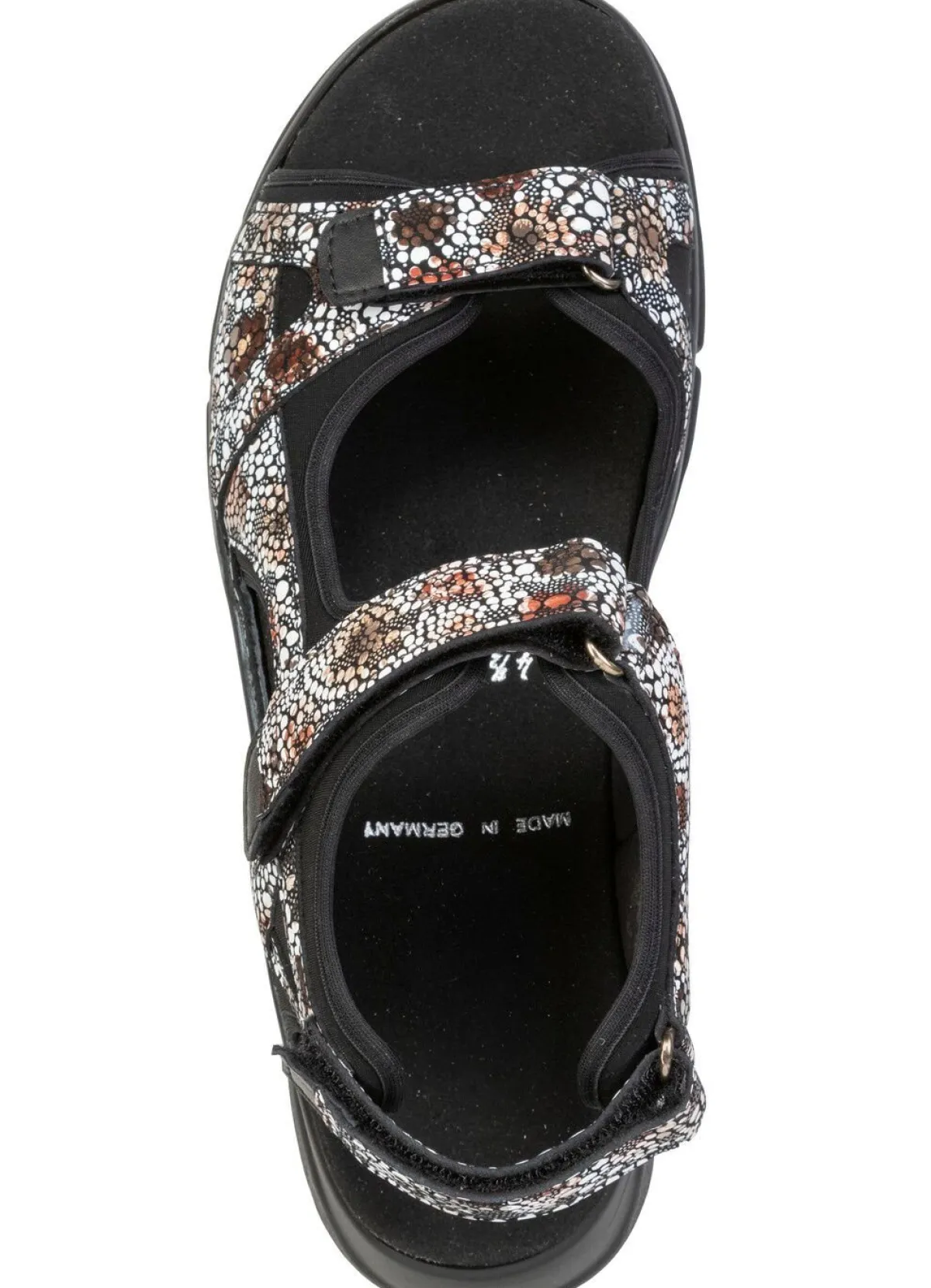Sale ELENA EDEN , bequeme Damen-Sandalen, Weite H, mit herausnehmbarem Fußbett WEISS-MULTICOLOR