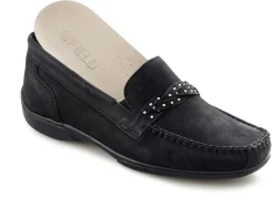 Sale ELENA EDEN , bequeme Damen-Slipper, Weite H, mit herausnehmbarem Fußbett SCHWARZ
