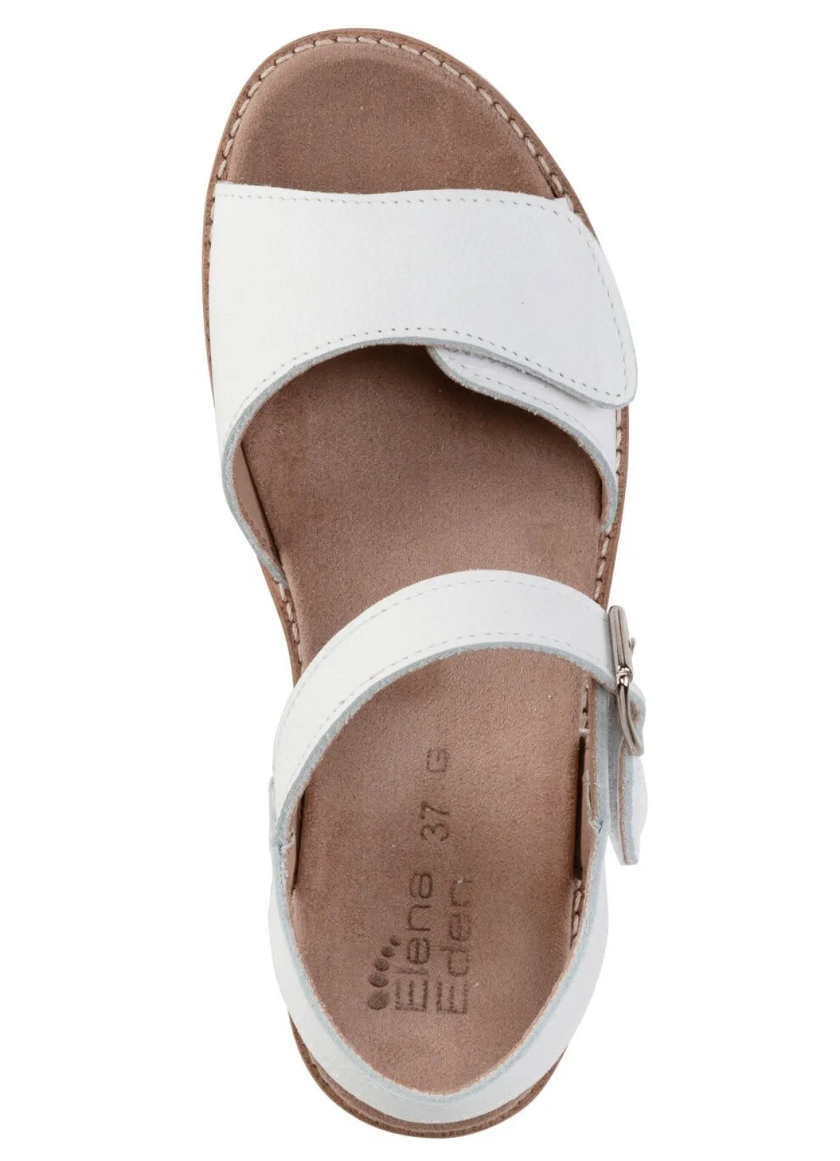 Discount ELENA EDEN , bequeme Damen-Sandaletten, Weite H, mit herausnehmbarem Fußbett WEISS