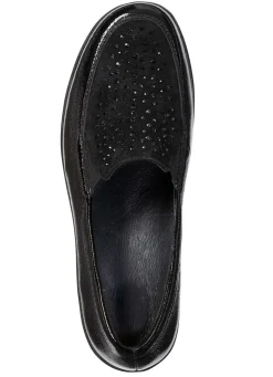 Clearance ELENA EDEN , bequeme Damen-Slipper, Weite H, mit herausnehmbarem Fußbett SCHWARZ