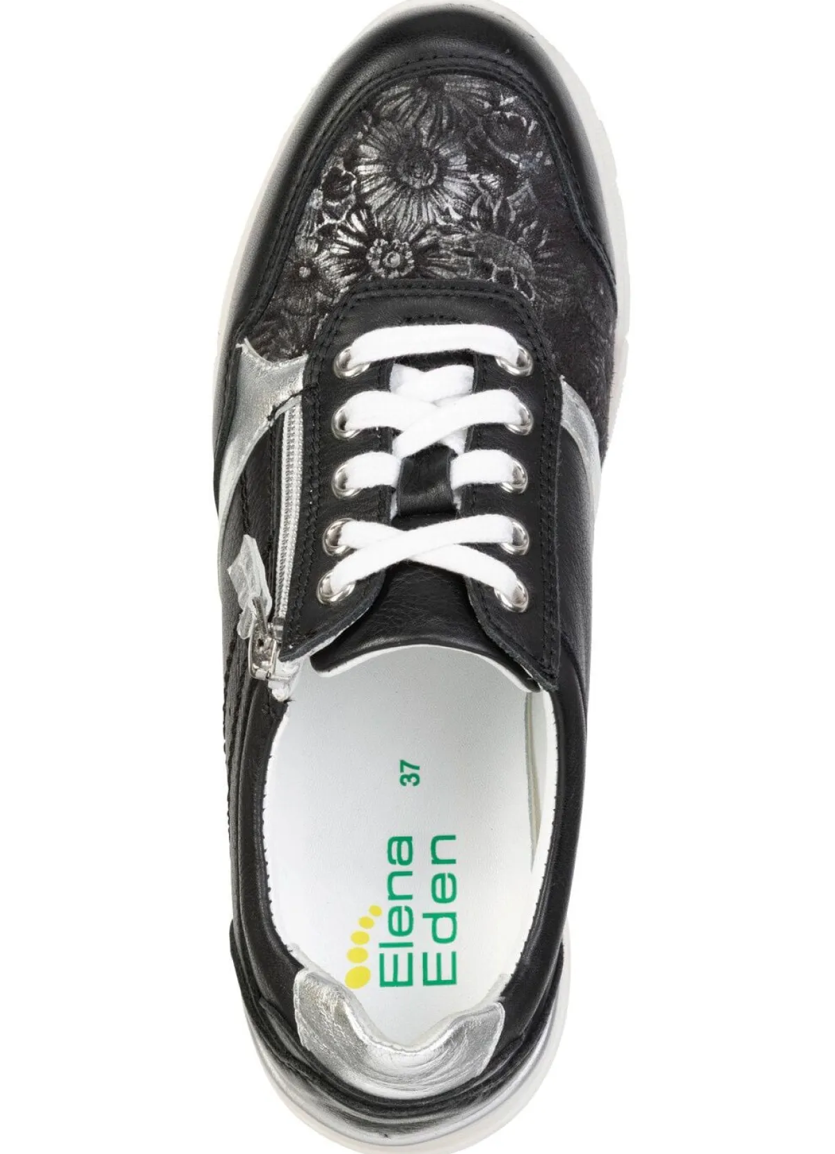 Best ELENA EDEN , bequeme Damen-Sneaker, Weite H, mit herausnehmbarem Fußbett SCHWARZ