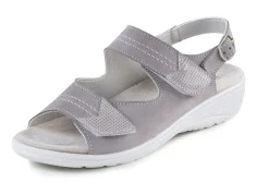 New ELENA EDEN , bequeme Damen-Sandalen, Weite G, mit herausnehmbarem Fußbett GRAU